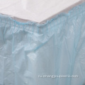 Сплошной цвет пластиковый PEVA Table юбка